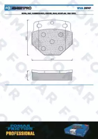 FOMAR FRICTION fo494681 -  Комплект тормозных колодок, дисковый тормоз